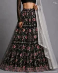 Midnight Bloom Lace Fabric