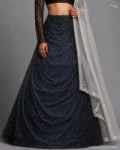 Midnight Glitter Lace Fabric | Wijaya Saree Mandiraya